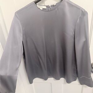 Vince Silk Silver Women's Blouse